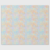 Farbenfrohe Pastel Boho Mod Geometric Abstrakt Geschenkpapier (Flach)