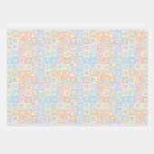 Farbenfrohe Pastel Boho Mod Geometric Abstrakt Geschenkpapier Set (Vorderseite)