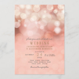 Farbenfrohe Pastel Bokeh Twinkling Lights Blush Pi Einladung
