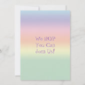 Farbenfrohe Pastel Bunny Oars Osterfest Ei Hunt Br Einladung (Rückseite)