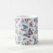 Farbenfrohe Pastel Butterfly Sketches Kaffeetasse (Mittel)