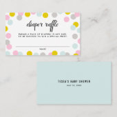 Farbenfrohe Pastel-Confetti-Dots bilden einen Rahm Visitenkarte (Vorne/Hinten)