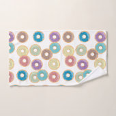 Farbenfrohe Pastel Donuts & Sprinkles Muster Badhandtuch Set (Handtuch)