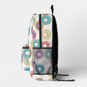 Farbenfrohe Pastel Donuts & Sprinkles Muster Bedruckter Rucksack (Rechts)