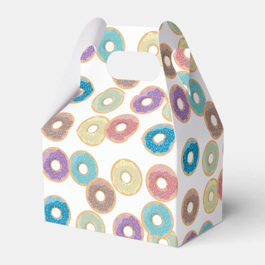 Farbenfrohe Pastel Donuts & Sprinkles Muster Geschenkschachtel (Rückseite)
