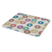 Farbenfrohe Pastel Donuts & Sprinkles Muster Schneidebrett (Ecke)