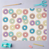 Farbenfrohe Pastel Donuts & Sprinkles Muster Seidenpapier (Basteln)