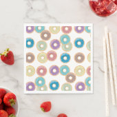 Farbenfrohe Pastel Donuts & Sprinkles Muster Serviette (Beispiel)