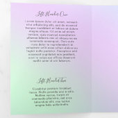 Farbenfrohe Pastel Feminine Hübsch Salon Holograph Dreifach Gefaltete Karte (Innen Erste Seite)