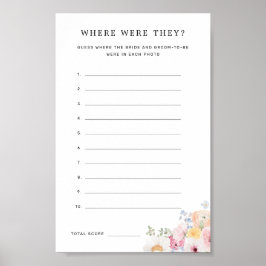 Farbenfrohe Pastel Floral wo sie spielen Poster