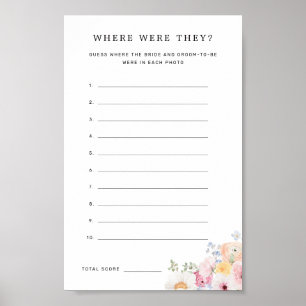 Farbenfrohe Pastel Floral wo sie spielen Poster