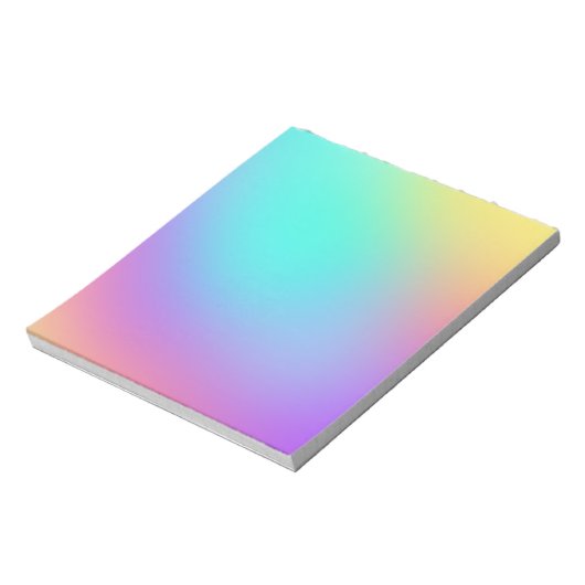 Farbenfrohe Pastel Gradient Notizblock (Rotiert)