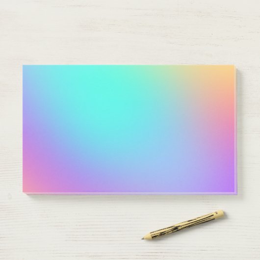 Farbenfrohe Pastel Gradient Post-it Klebezettel (Auf Schreibtisch)