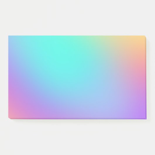 Farbenfrohe Pastel Gradient Post-it Klebezettel (Vorderseite)