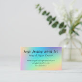 Farbenfrohe Pastel Gradient Visitenkarte (Stehend Vorderseite)