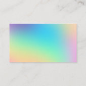 Farbenfrohe Pastel Gradient Visitenkarte (Rückseite)