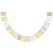 Farbenfrohe Pastel Happy Birthday Wimpelkette (Alle)