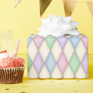 Farbenfrohe Pastel Harlequin (klein) Geschenkpapier