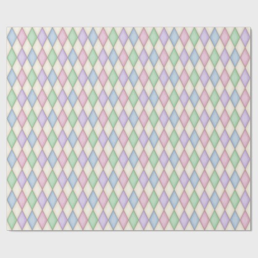 Farbenfrohe Pastel Harlequin (klein) Geschenkpapier (Flach)