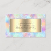 Farbenfrohe Pastel Holographic Glitzer Diamonds Gi Telefonnummerkarte (Rückseite)
