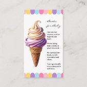 Farbenfrohe Pastel Ice Cream Sundae Kinderdusche Begleitkarte (Vorderseite)
