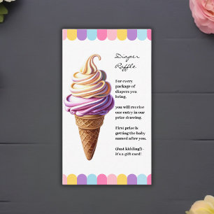 Farbenfrohe Pastel Ice Cream Sundae Kinderdusche Begleitkarte