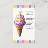 Farbenfrohe Pastel Ice Cream Sundae Kinderdusche Begleitkarte (Vorderseite)