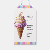 Farbenfrohe Pastel Ice Cream Sundae Kinderdusche Geschenkanhänger (Vorderseite)