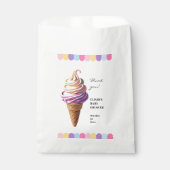 Farbenfrohe Pastel Ice Cream Sundae Kinderdusche Geschenktütchen (Vorderseite)