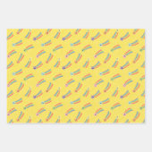 Farbenfrohe Pastel Kawaii Wolken Kinder Geschenkpapier Set (Vorderseite 2)