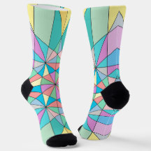 Farbenfrohe Pastel Mosaik Triangle Star Muster
