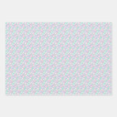 Farbenfrohe Pastel Ornamente Weihnachten Geschenkpapier Set (Vorderseite 3)