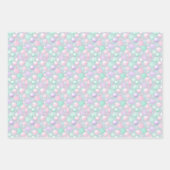 Farbenfrohe Pastel Ornamente Weihnachten Geschenkpapier Set (Vorderseite 2)