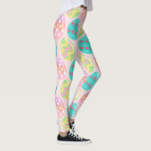 Farbenfrohe Pastel Ostereier Muster Leggings (Rechts)