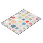 Farbenfrohe Pastel Polka Dot Muster Kunst Notizblock (Linke Seite)
