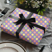 Farbenfrohe Pastel Polka Dot Party Geschenkpapier
