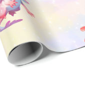 Farbenfrohe Pastel Rainbow Axolotl Geschenkpapier (Rolleneckpunkt)