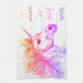 Farbenfrohe Pastel Rainbow Einhorn Küche Handtuch (Vertikal)