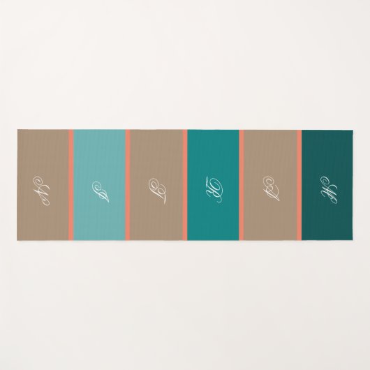 Farbenfrohe Pastel-Rainbow-Farben Yogamatte (Vorderseite (Horizontal))