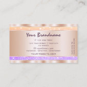 Farbenfrohe Pastel Rainbow Glitzer Stars Stilvoll Visitenkarte (Rückseite)