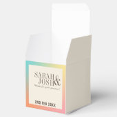 Farbenfrohe Pastel Rainbow-Hochzeit Geschenkschachtel (Geöffnet)