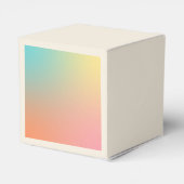 Farbenfrohe Pastel Rainbow-Hochzeit Geschenkschachtel (Rückseite)