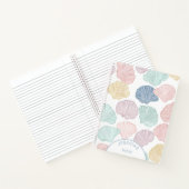 Farbenfrohe Pastel Seashell Moderne, benutzerdefin Notizblock (Innenseite)