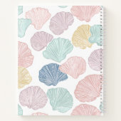 Farbenfrohe Pastel Seashell Moderne, benutzerdefin Notizblock (Rückseite)