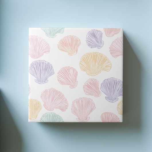 Farbenfrohe Pastel Seashell Modernes Küstenmuster Fliese