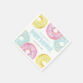 Farbenfrohe Pastel Sprinkle Donuts Kinderdusche Serviette (Ecke)