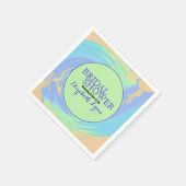 Farbenfrohe Pastel Swirl Brautparty Serviette (Ecke)