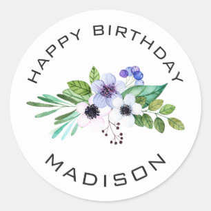 Farbenfrohe Pastel Tones Bouquet Runder Aufkleber