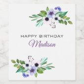 Farbenfrohe Pastel Tones Bouquet Weinetikett (Einzelnes Label)