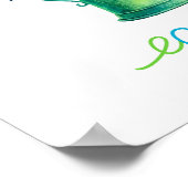 Farbenfrohe Pastel Wasserfarbe Fröhliche Ostern Poster (Ecke)